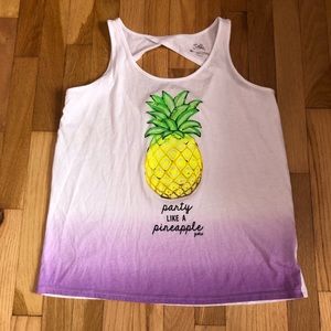Super Cuteee Girls Justice Pineapple Ombré Tank